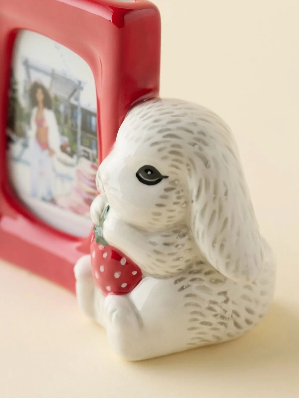 Strawberry Bunny INSTAX MINI Ceramic Picture Frame Vase